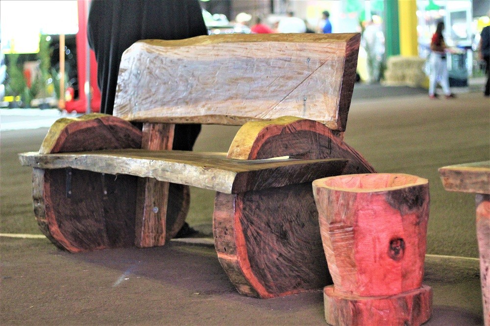 Projeto 'Madeira Boa' transforma resíduos de arborização em mobiliários, como bancos, para uso em espaço público (Foto: Rafael Macri/PMM)