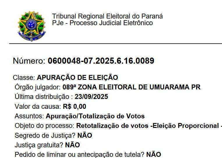 Foto: Reprodução/TRE