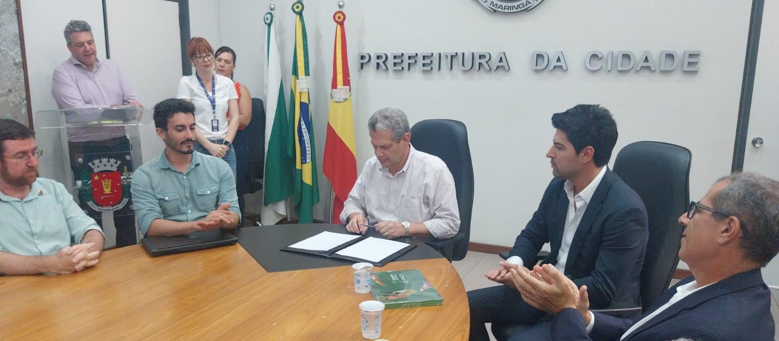 Prefeitura de Maringá assina termo de cooperação para plano de drenagem urbana