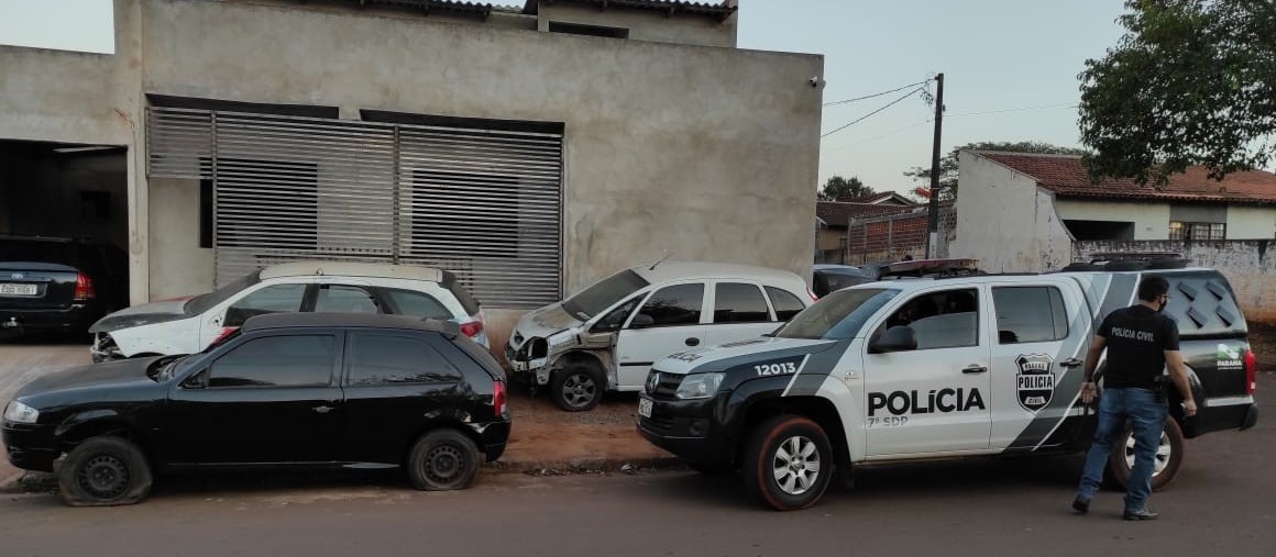 Presos integrantes de quadrilha que roubava e desmanchava carros em Campo Mourão 