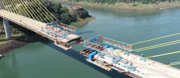 Ponte da Integração ligando o Brasil ao Paraguai, está com 90% das obras executadas