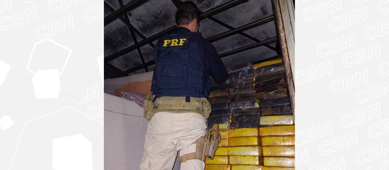 PRF apreende mais de uma tonelada de maconha em carga de sofás