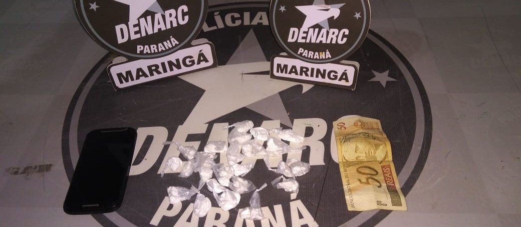 Jovem que vendia drogas por aplicativo de celular é preso em Maringá