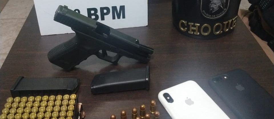 PM apreende arma de fogo e munições em Maringá