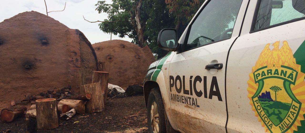 Polícia Ambiental fecha fábrica clandestina de carvão vegetal em Santa Isabel do Ivaí