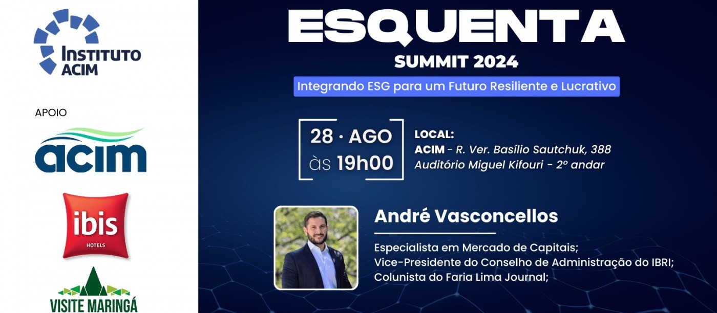 Palestra gratuita sobre ESG é realizada na Acim nesta quarta (28)