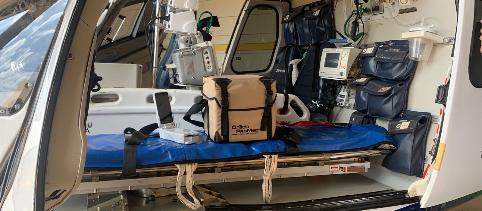 Samu aéreo começa a transportar bolsas de sangue para transfusão durante atendimentos