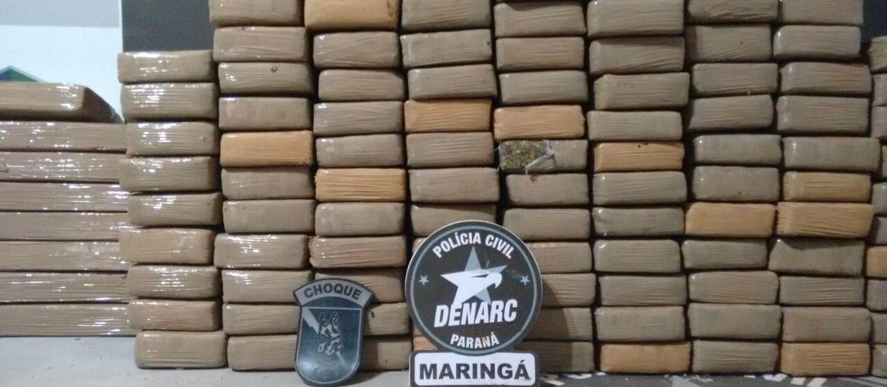 Denarc apreende 100 kg de maconha na PR-317 em Maringá