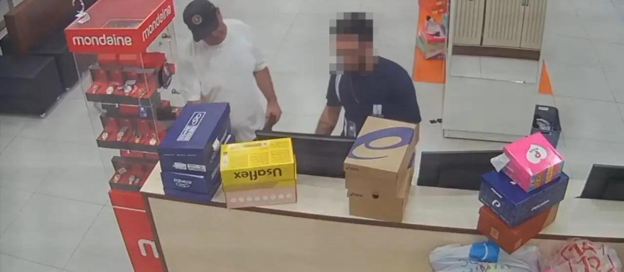 Câmera flagra suspeito usando cartão furtado de idosa em Maringá