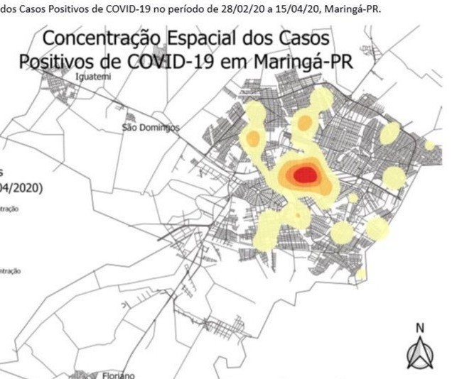 Maioria dos infectados por Covid-19 em Maringá mora no centro