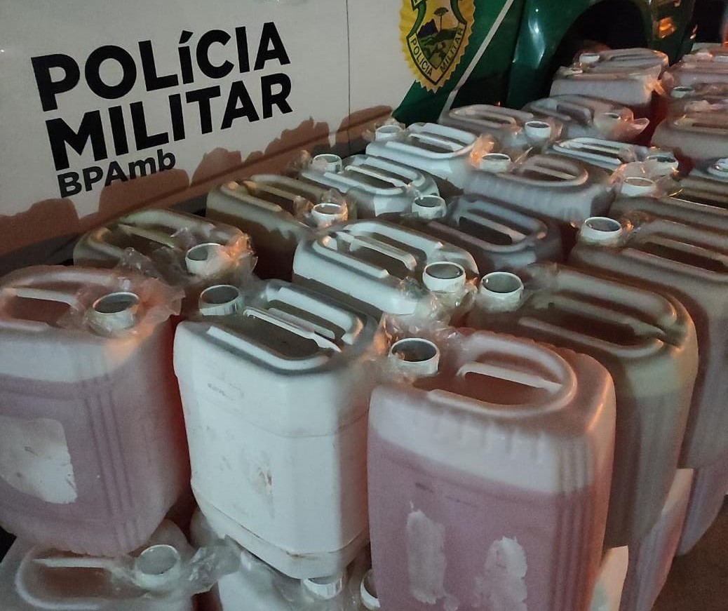 Polícia Ambiental apreende mais de mil litros de gasolina em Icaraíma