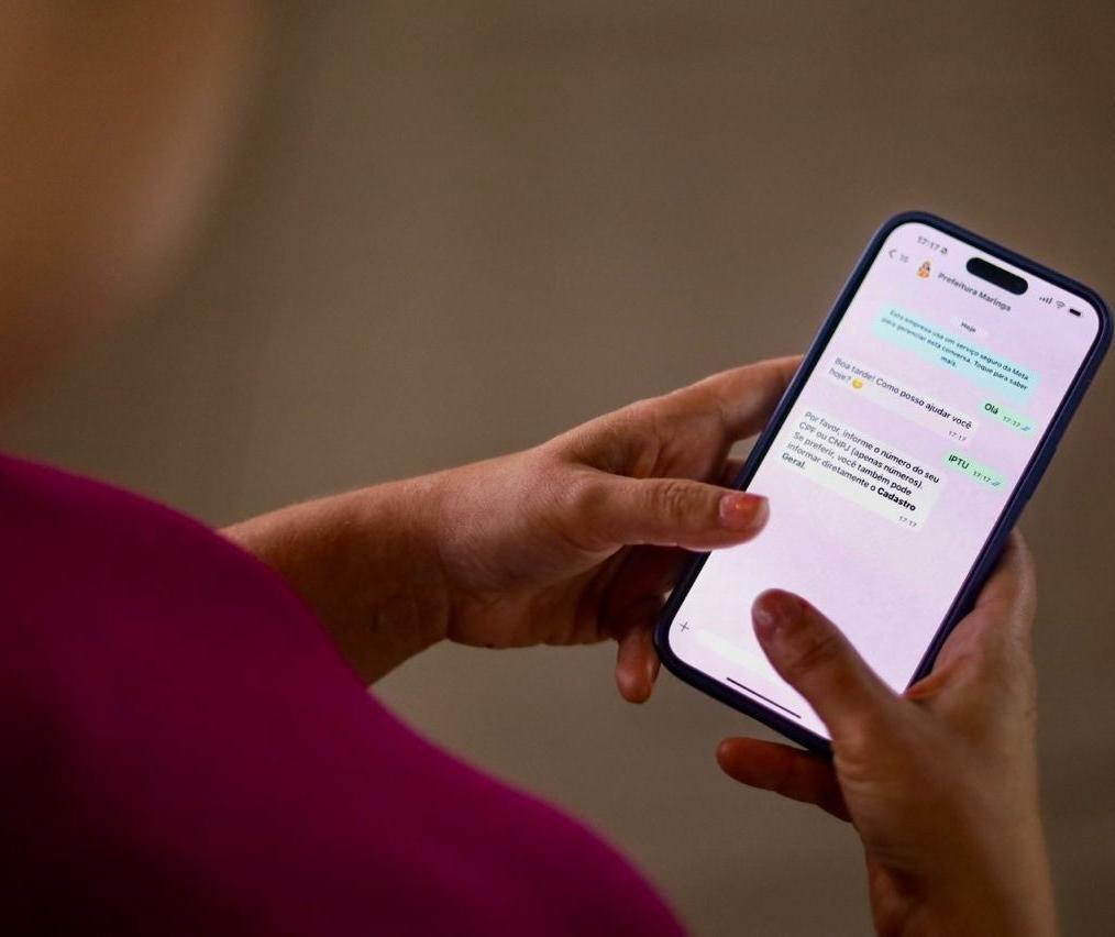 Maringaenses podem solicitar boleto do IPTU por chatbot no WhatsApp