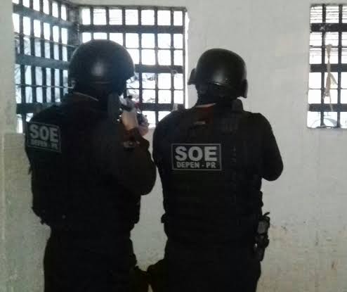 SOE, com apoio da PM, controla motim na cadeia de Cianorte