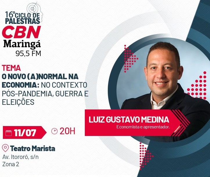 Luiz Gustavo Medina faz palestra em Maringá no próximo dia 11