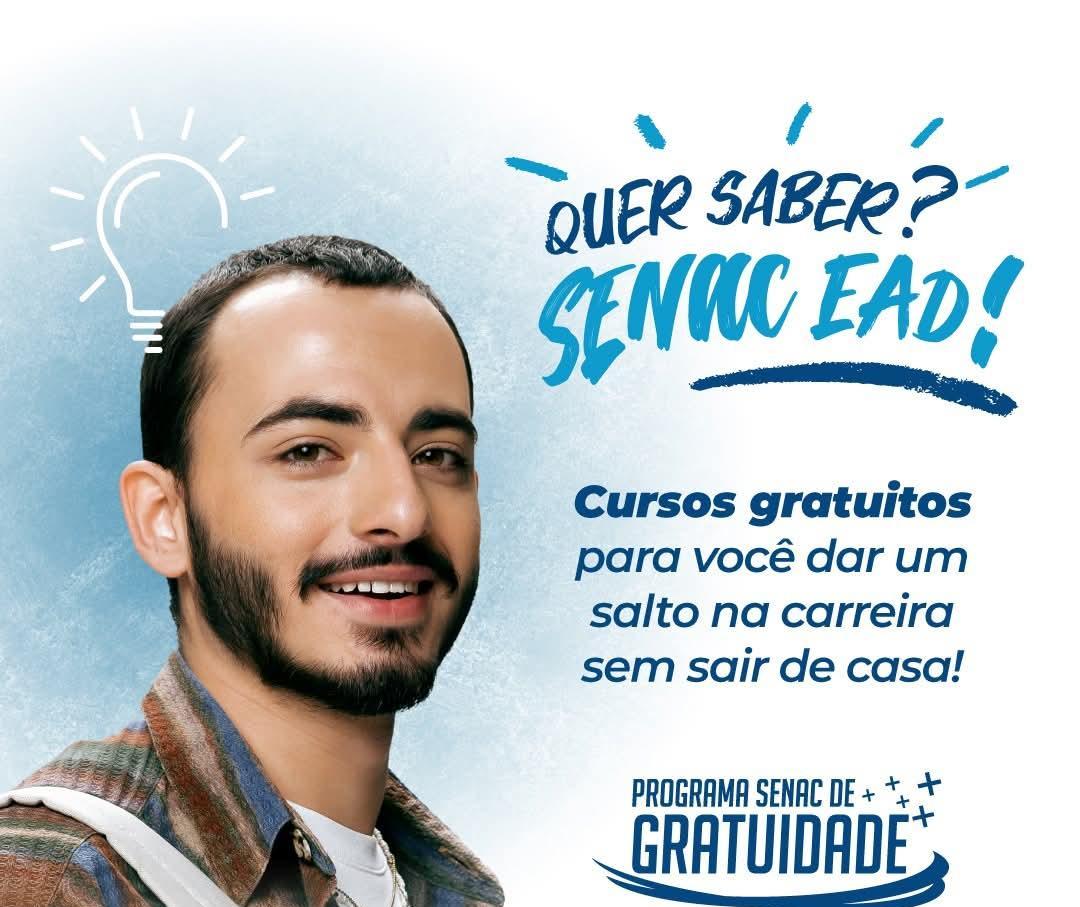 Senac oferta 3500 vagas gratuitas em cursos EAD