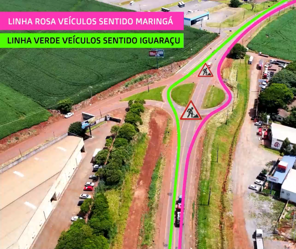 Obra de duplicação altera tráfego entre Maringá e Iguaraçu