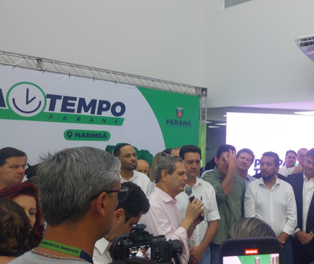 Ratinho Junior inaugura Poupa Tempo e anuncia recursos para o Parque de Exposições