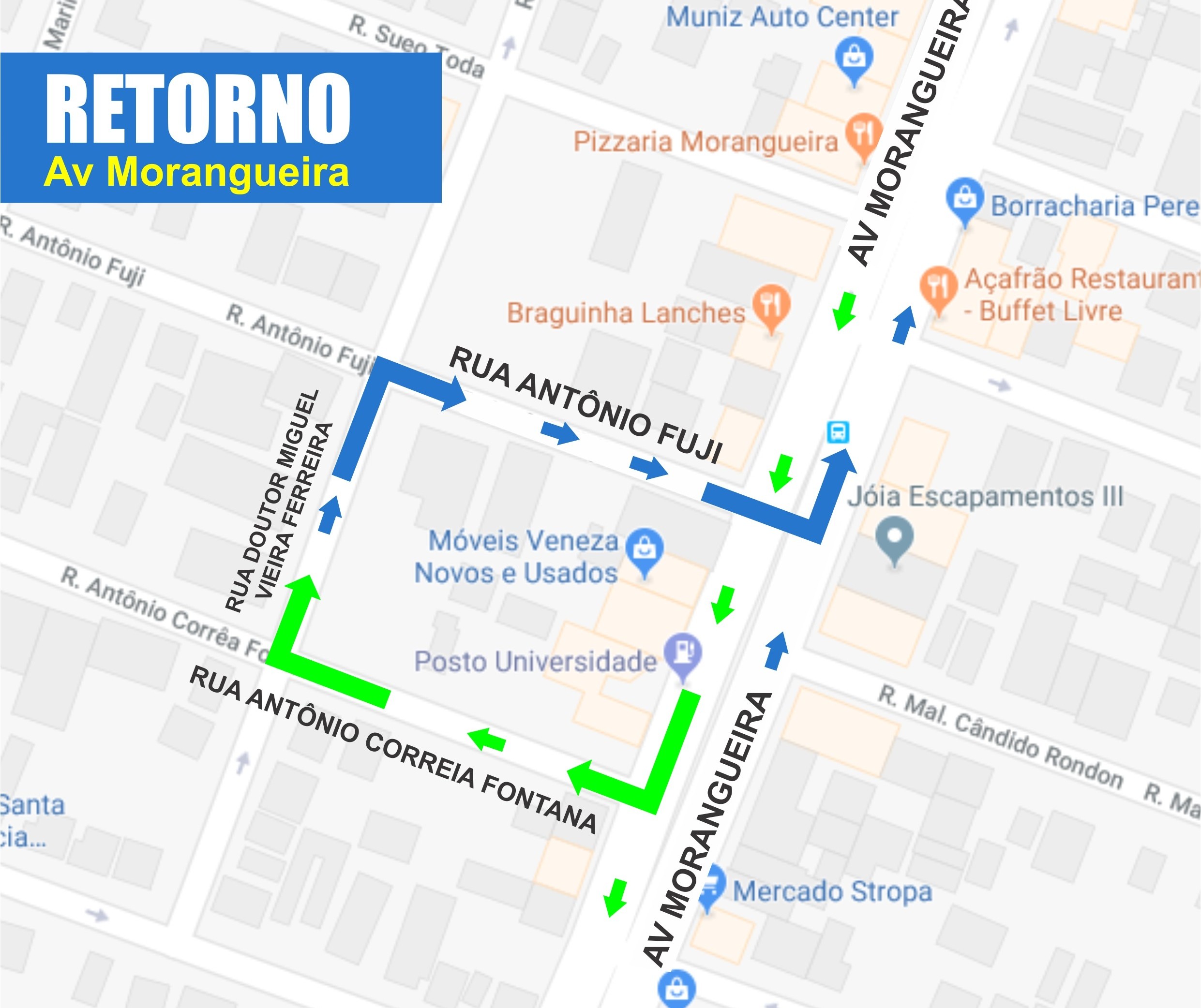 Avenida Morangueira terá opção de retorno