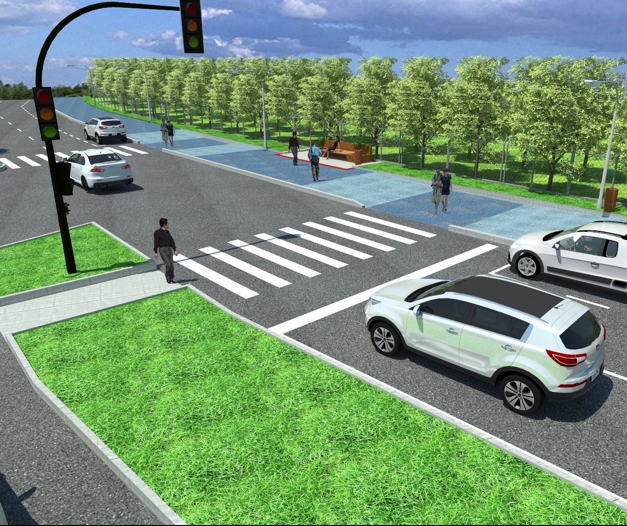 Projeto de pista de caminhada emborrachada está pronto