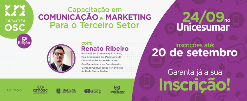 Amosc oferta curso de comunicação e marketing para entidades assistenciais