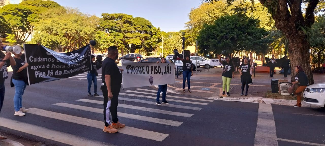 Manifestação pelo Piso da Enfermagem não incluia enfermeiros