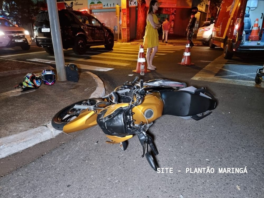 Motociclista de 22 anos sofre acidente grave em Maringá e precisa ser intubado