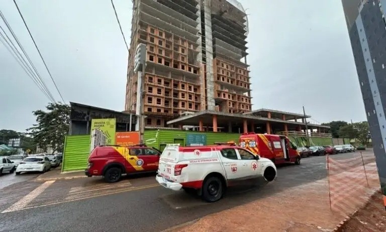 Dois operários morrem após queda do 17° andar de prédio em construção em Maringá