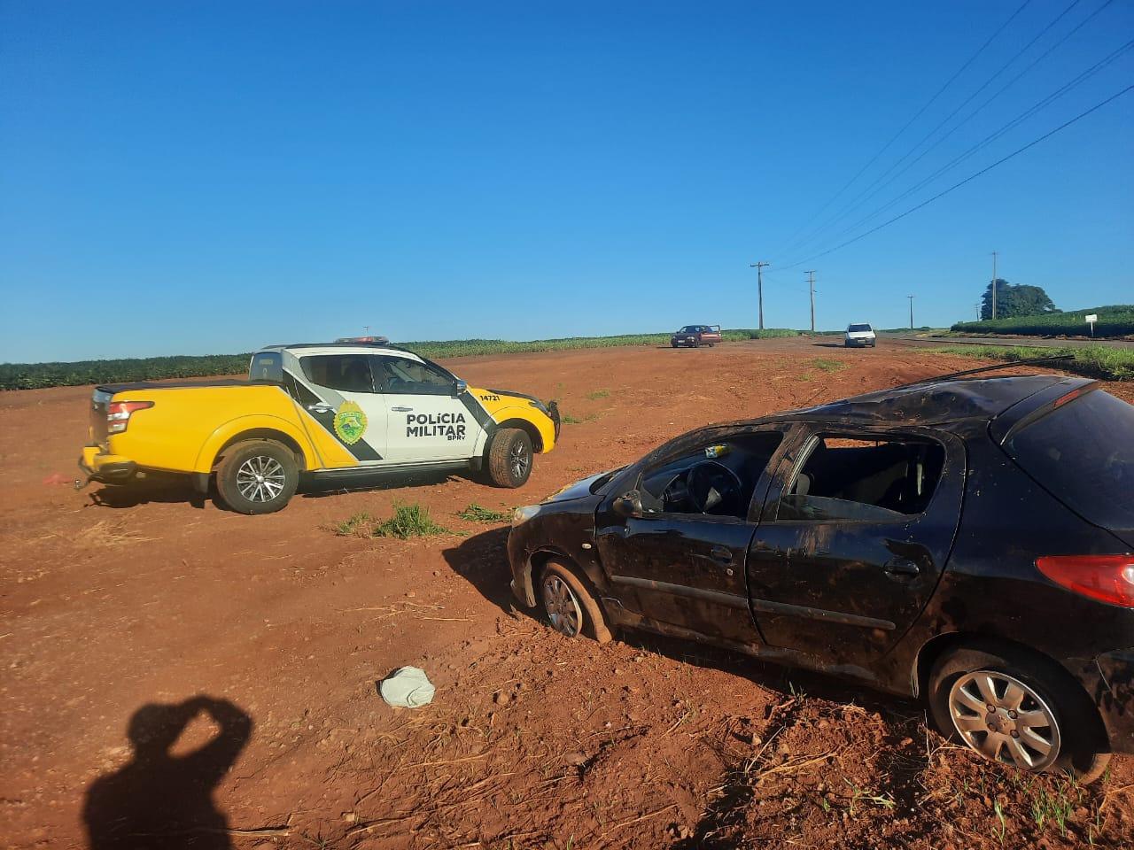 Acidente na PR-546 deixa quatro feridos, entre eles um bebê de um ano