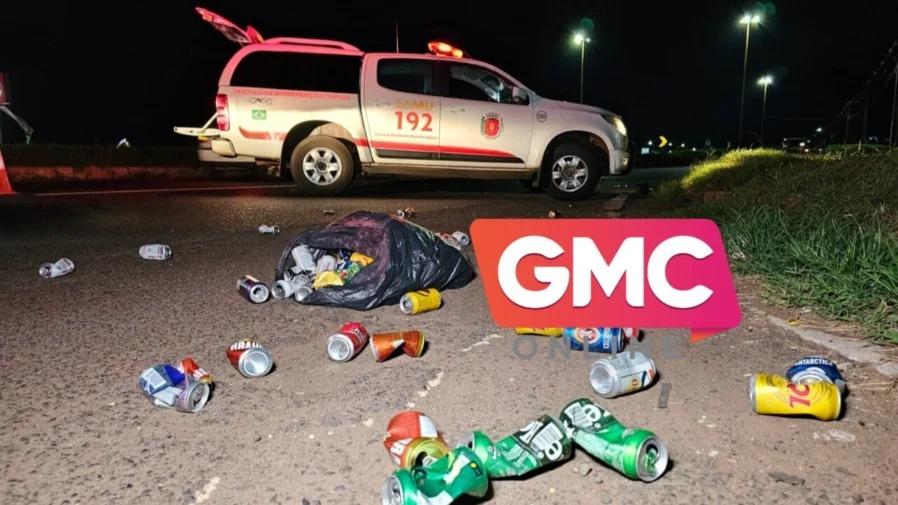 Atropelamento na PR-317 deixa pedestre e motociclista feridos