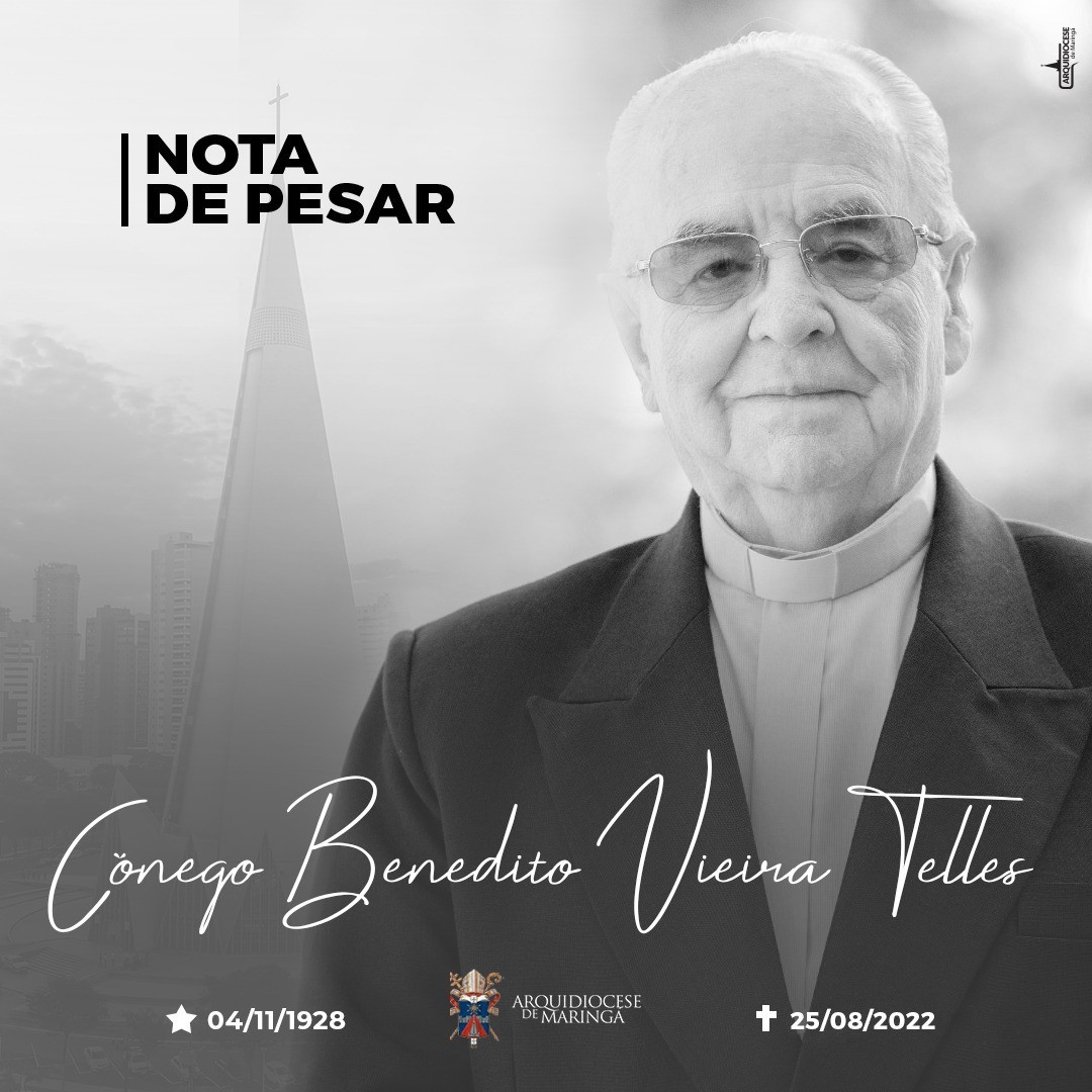 Morre o primeiro padre ordenado de Maringá, cônego Benedito Vieira Telles