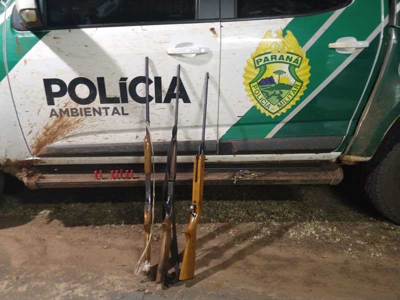 Três caçadores são presos em flagrante na Reserva das Perobas