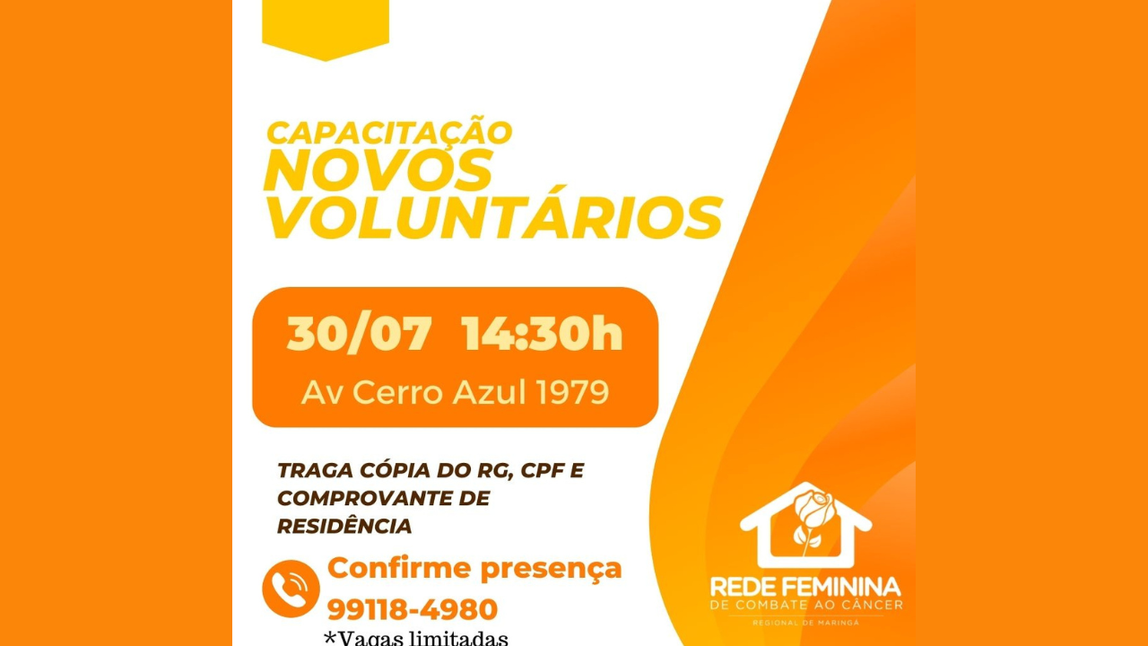 Rede Feminina de Combate ao Câncer busca voluntários