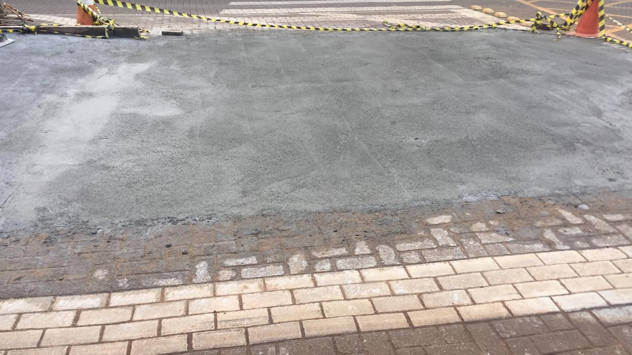 Travessias de pedestres no novo centro terão piso podotátil