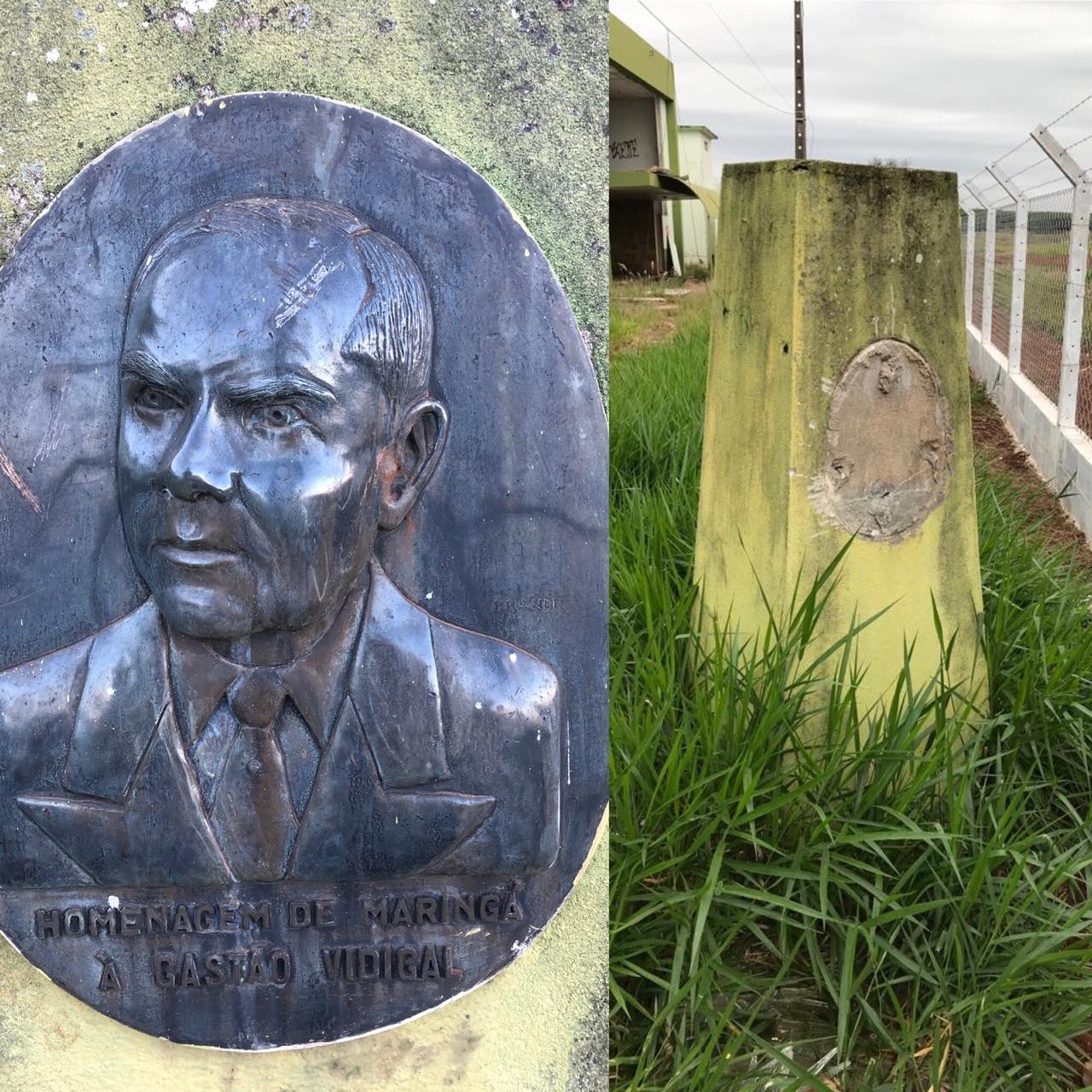 Efígie de Gastão Vidigal é furtada