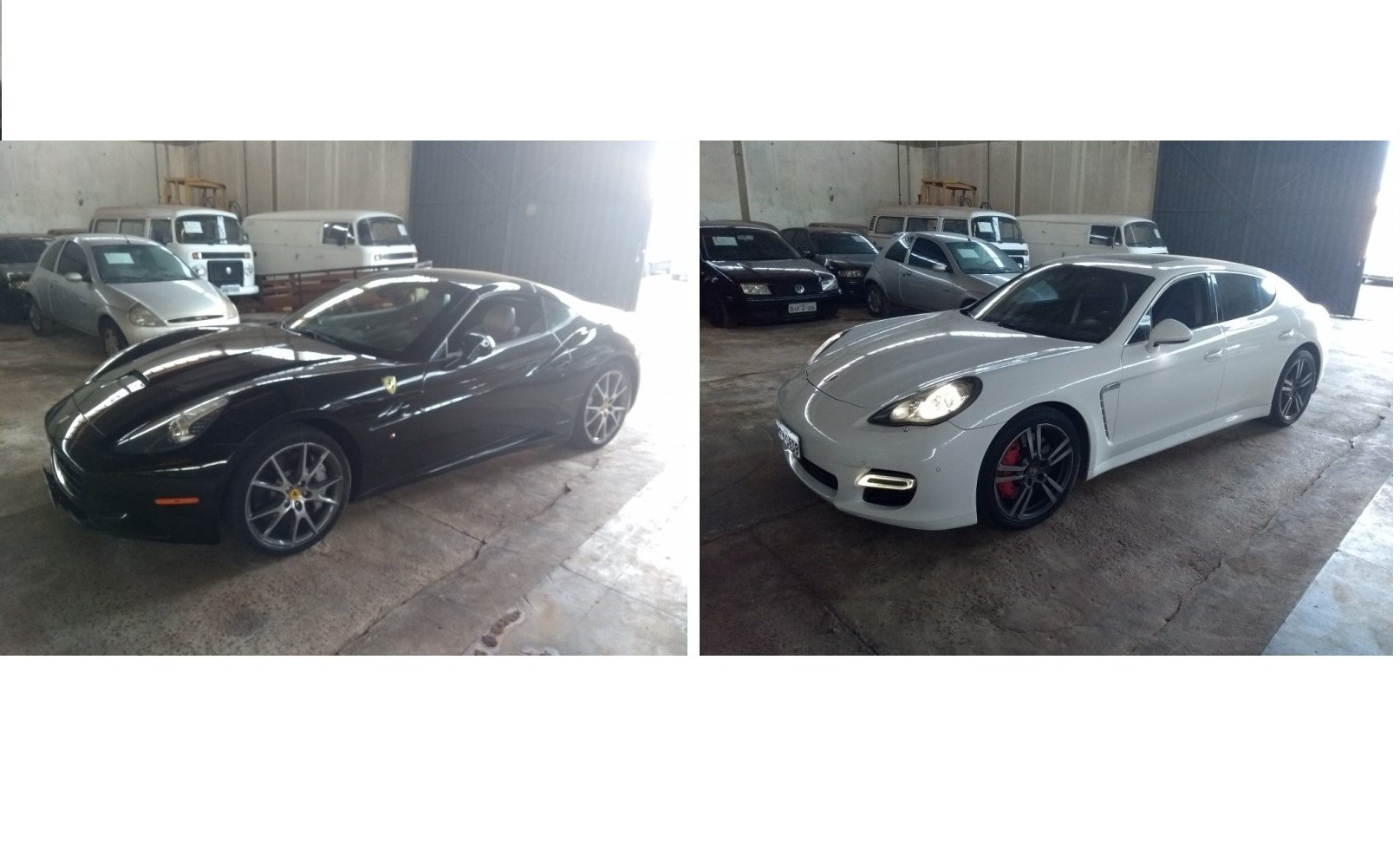 Leilão oferta Porsche e Ferrari