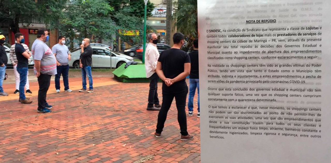 Shoppings pedem para reabrir em Maringá
