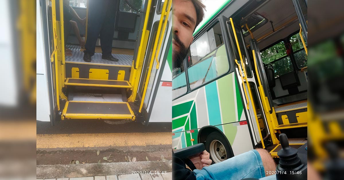 Cadeirante reclama de linhas de ônibus em Maringá