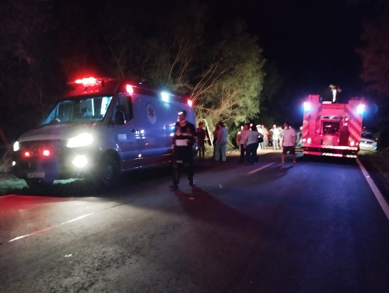 Micro-ônibus tombou por causa de carro que forçou ultrapassagem, diz motorista