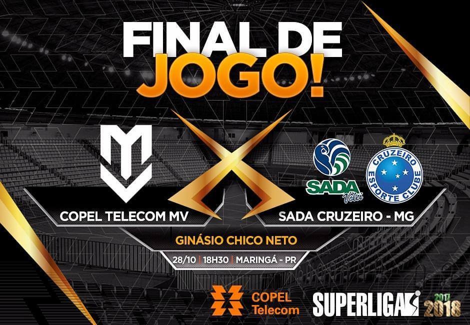 Maringá Vôlei perde para o Sada Cruzeiro por 3 sets a 1