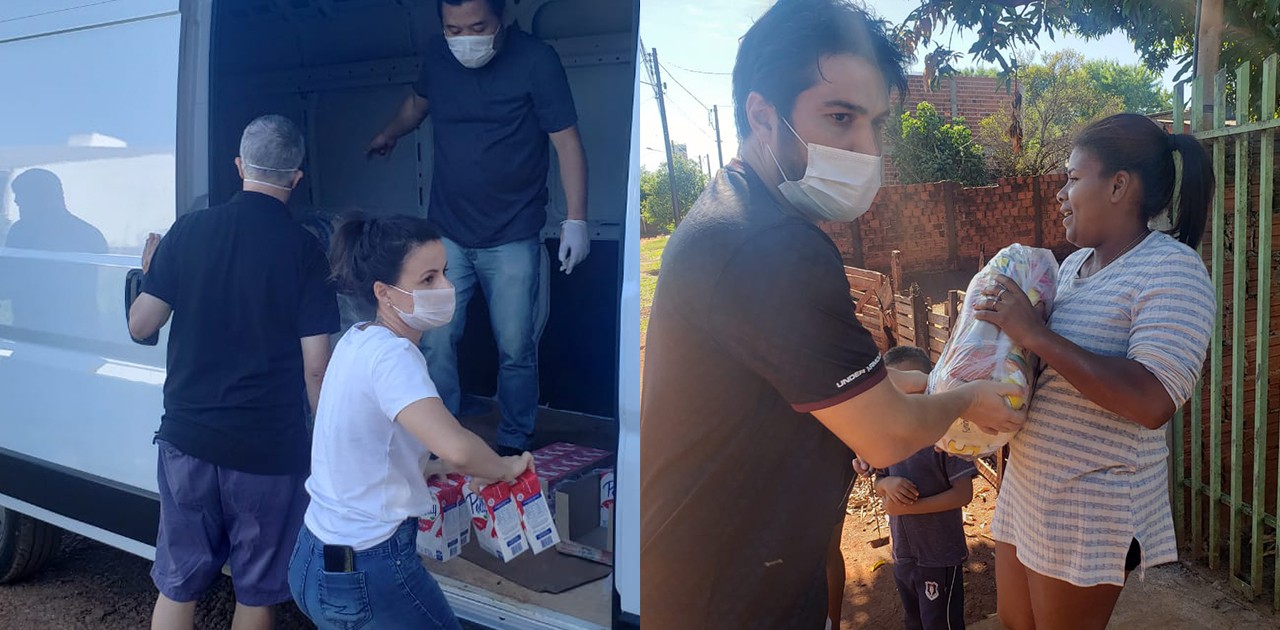 ONG distribui cestas básicas para famílias em Paiçandu