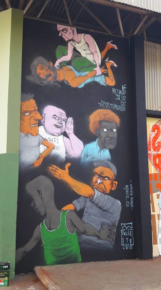 Grafite é apagado após pedido da Prefeitura de Maringá