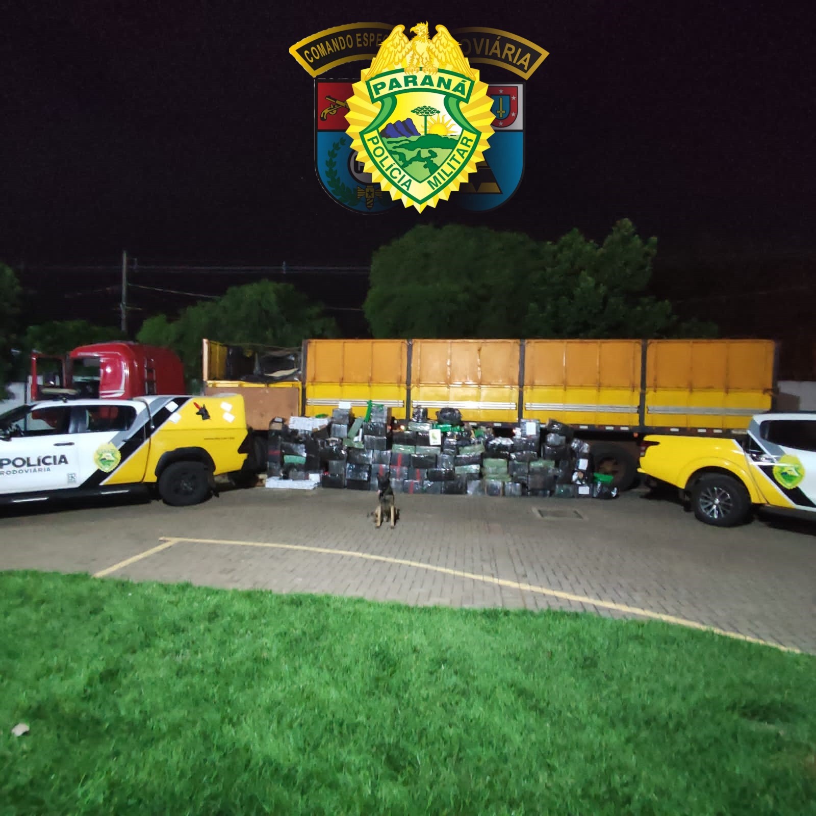 Polícia apreende caminhão com mais de 2 toneladas de maconha