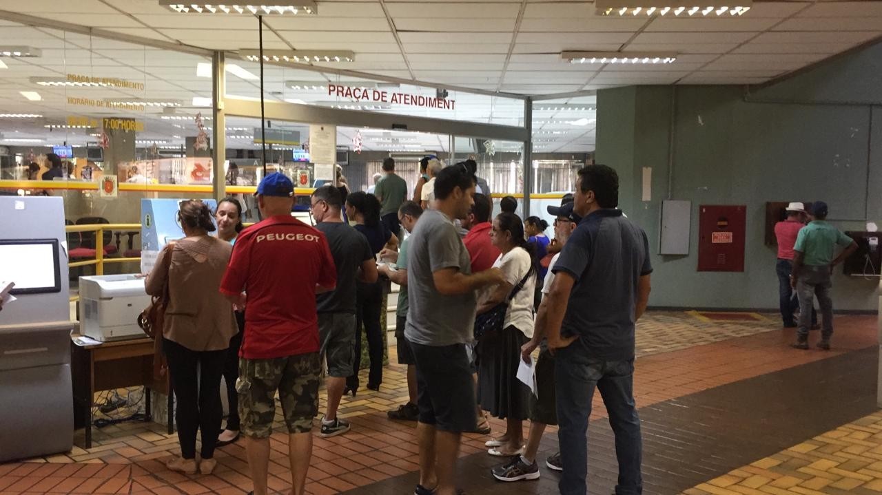 Praça de atendimento está com movimentação tranquila