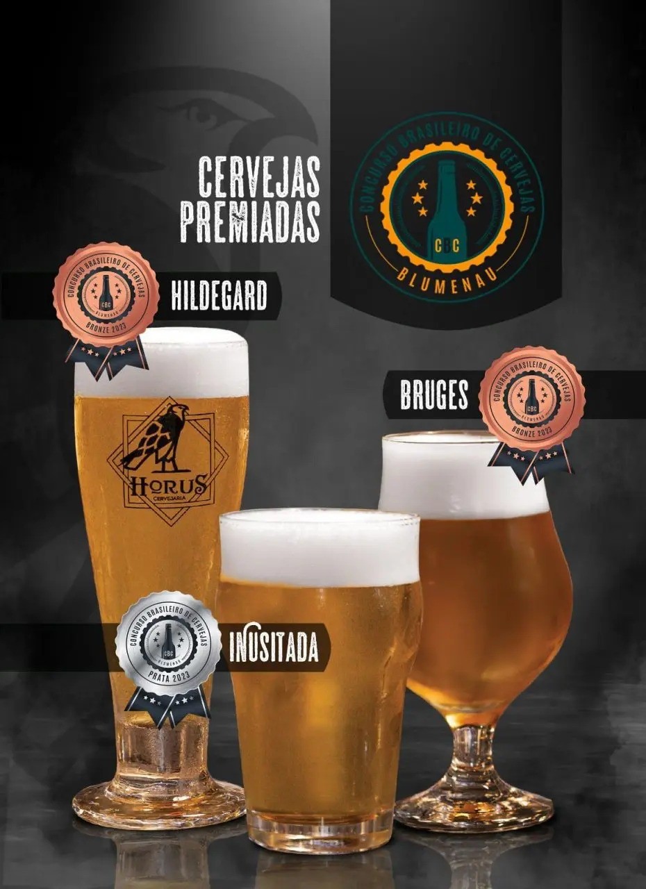 Hórus Cervejaria recebe medalhas de prata e bronze no Concurso Brasileiro das Cervejas de Blumenau