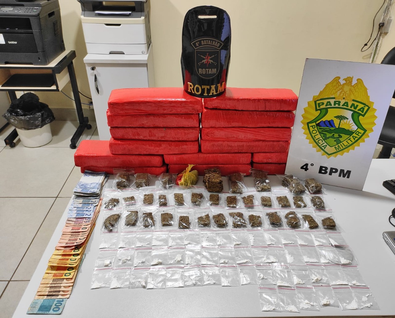 Adolescente é apreendida com 10 kg de maconha, em Sarandi