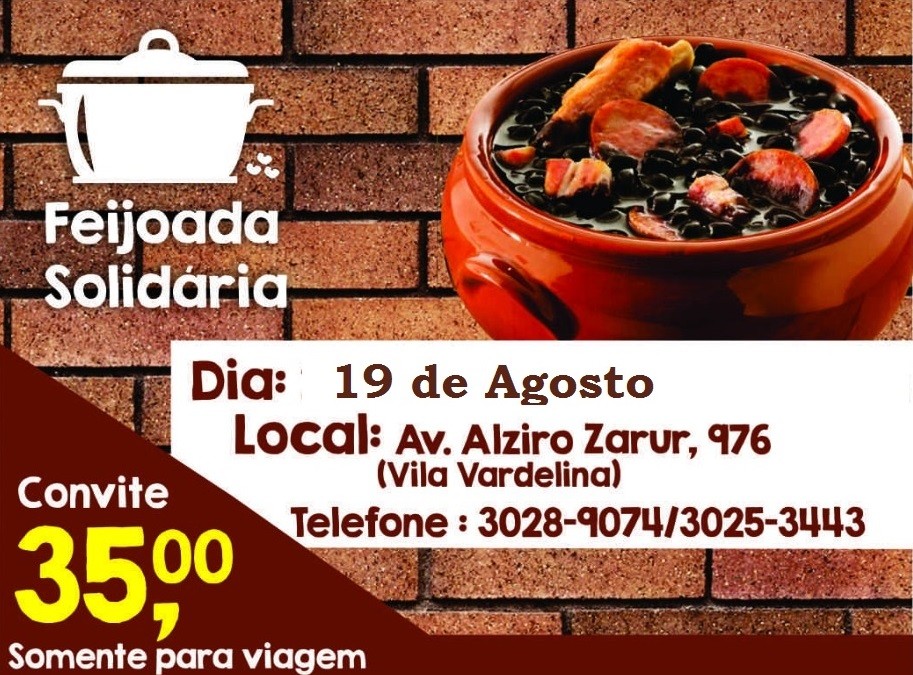 Asilo São Vicente de Paulo realiza feijoada solidária