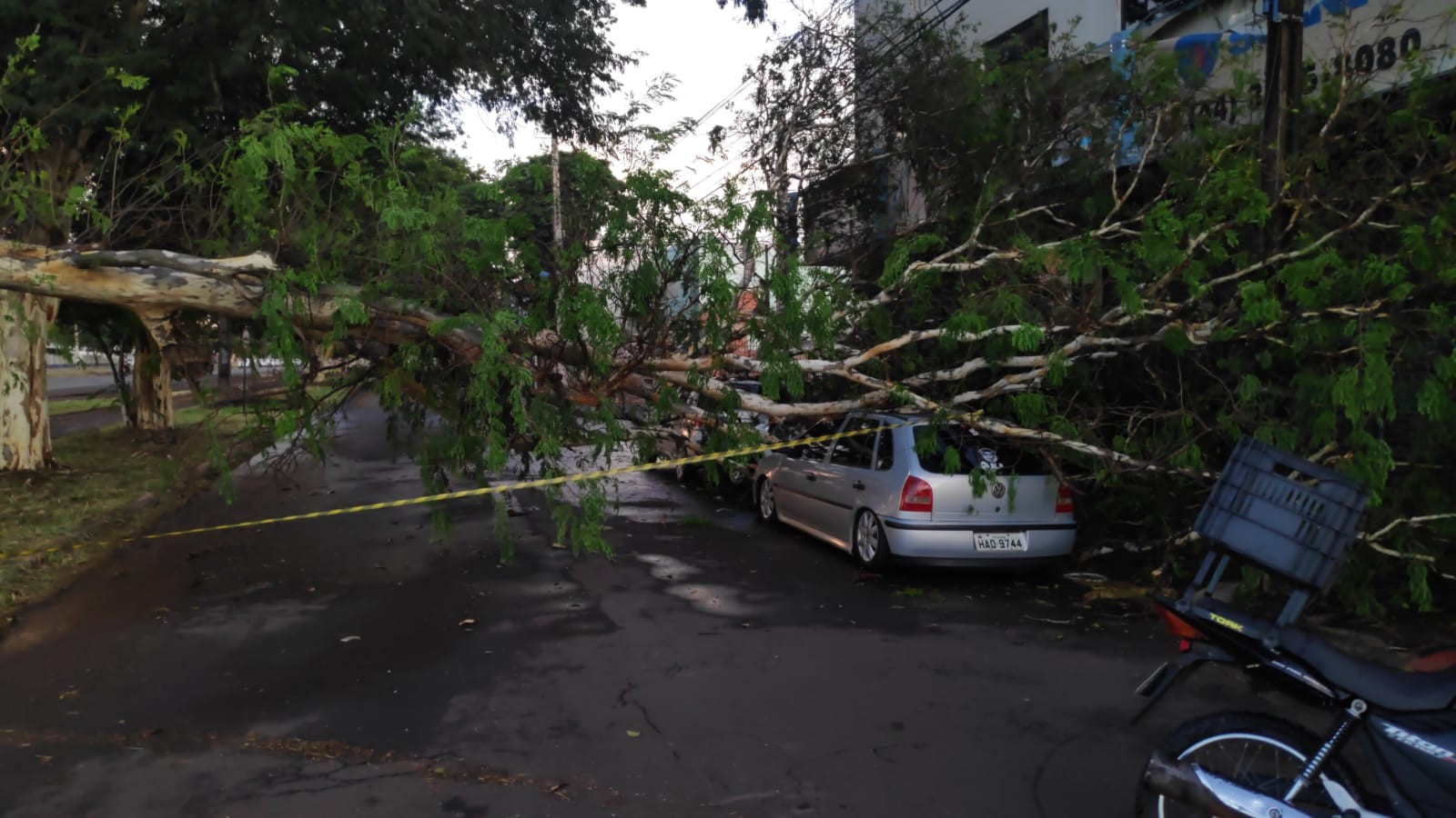 Chuva rápida causa estragos em Maringá