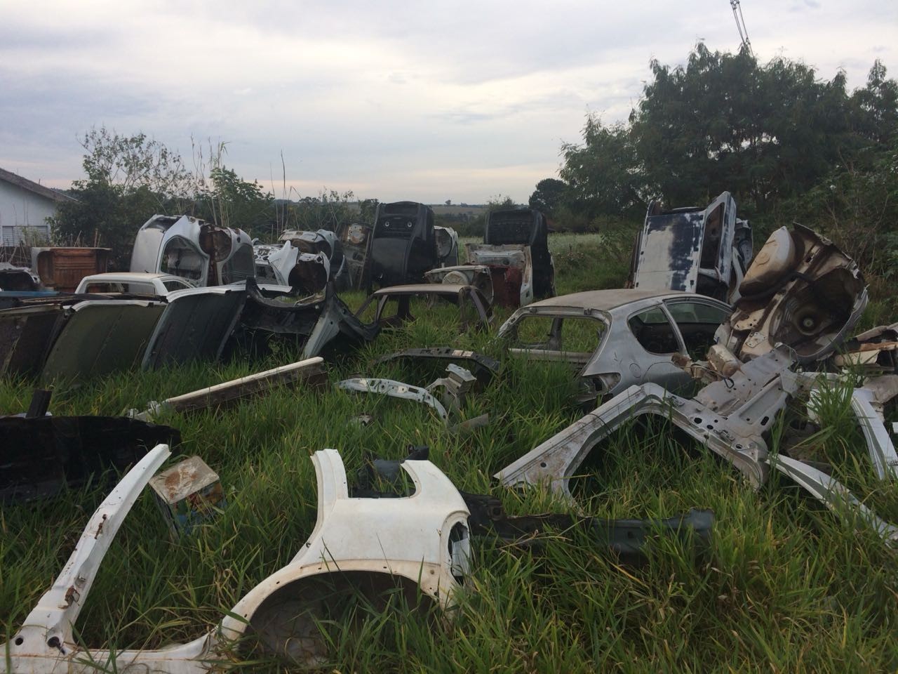 Polícia Militar descobre desmanche clandestino de carros em área pública