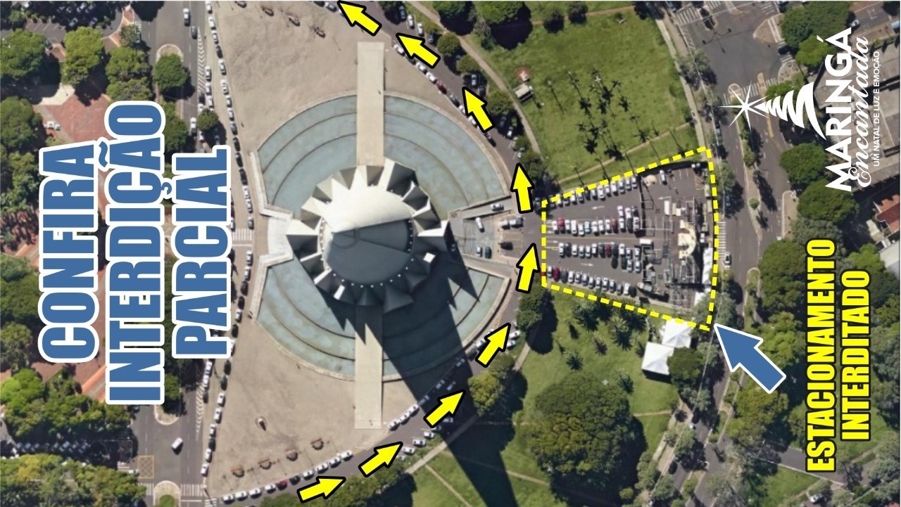 Estacionamento no entorno da Catedral está parcialmente interditado