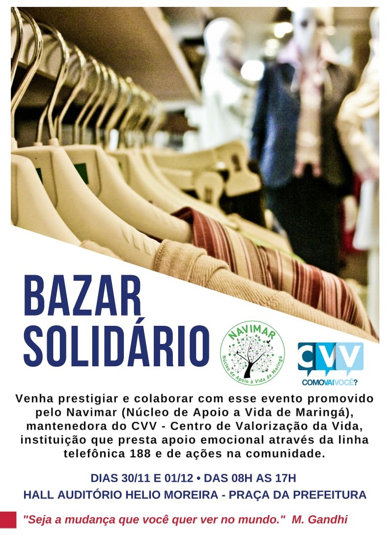 CVV realiza bazar para arrecadar fundos